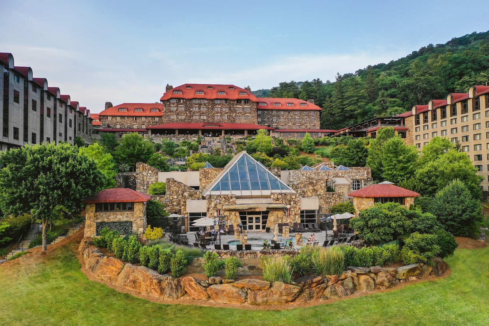 The subterranean spa grotto at The Omni Grove Park Inn in Asheville, North Carolina