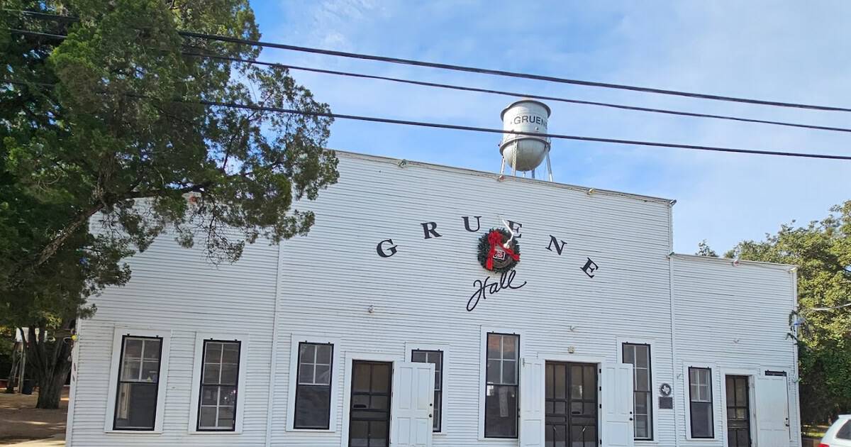 This Tiny Texas Town Has the State’s Oldest Dance Hall, and a River Runs Right Past It