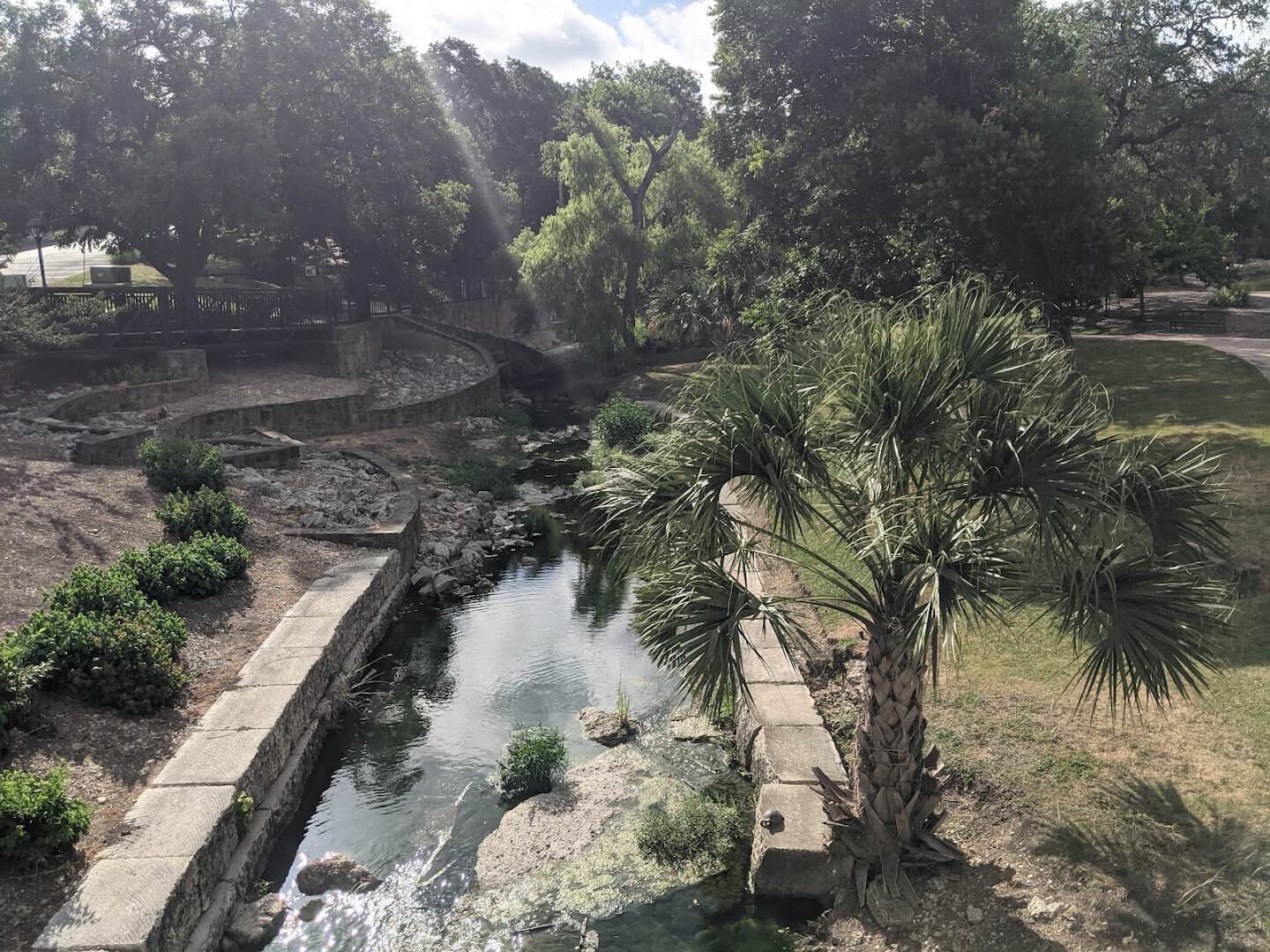 A quiet creek along the Guadalupe River in Seguin, Texas
