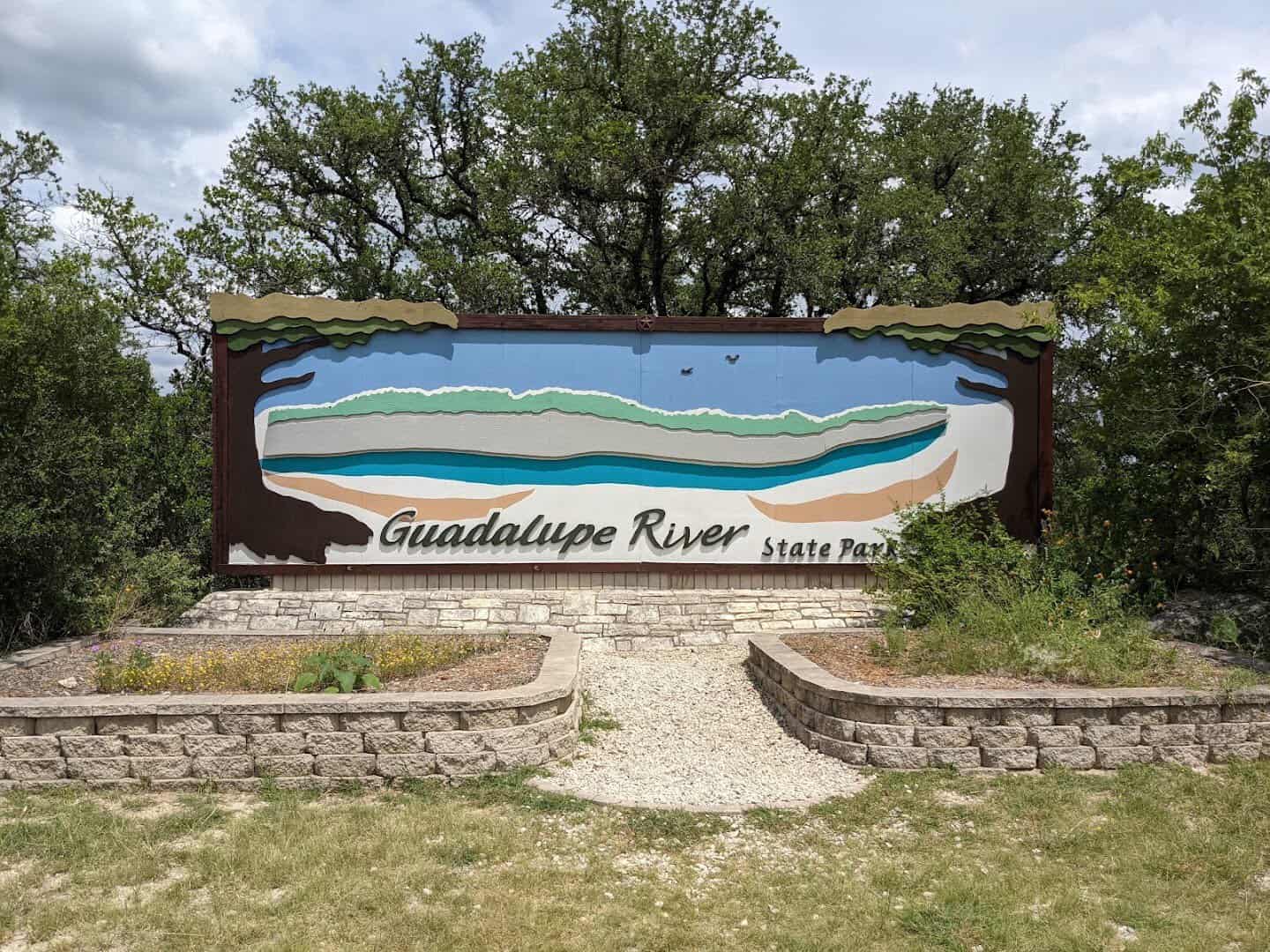 Guadalupe River State Park entrance sign