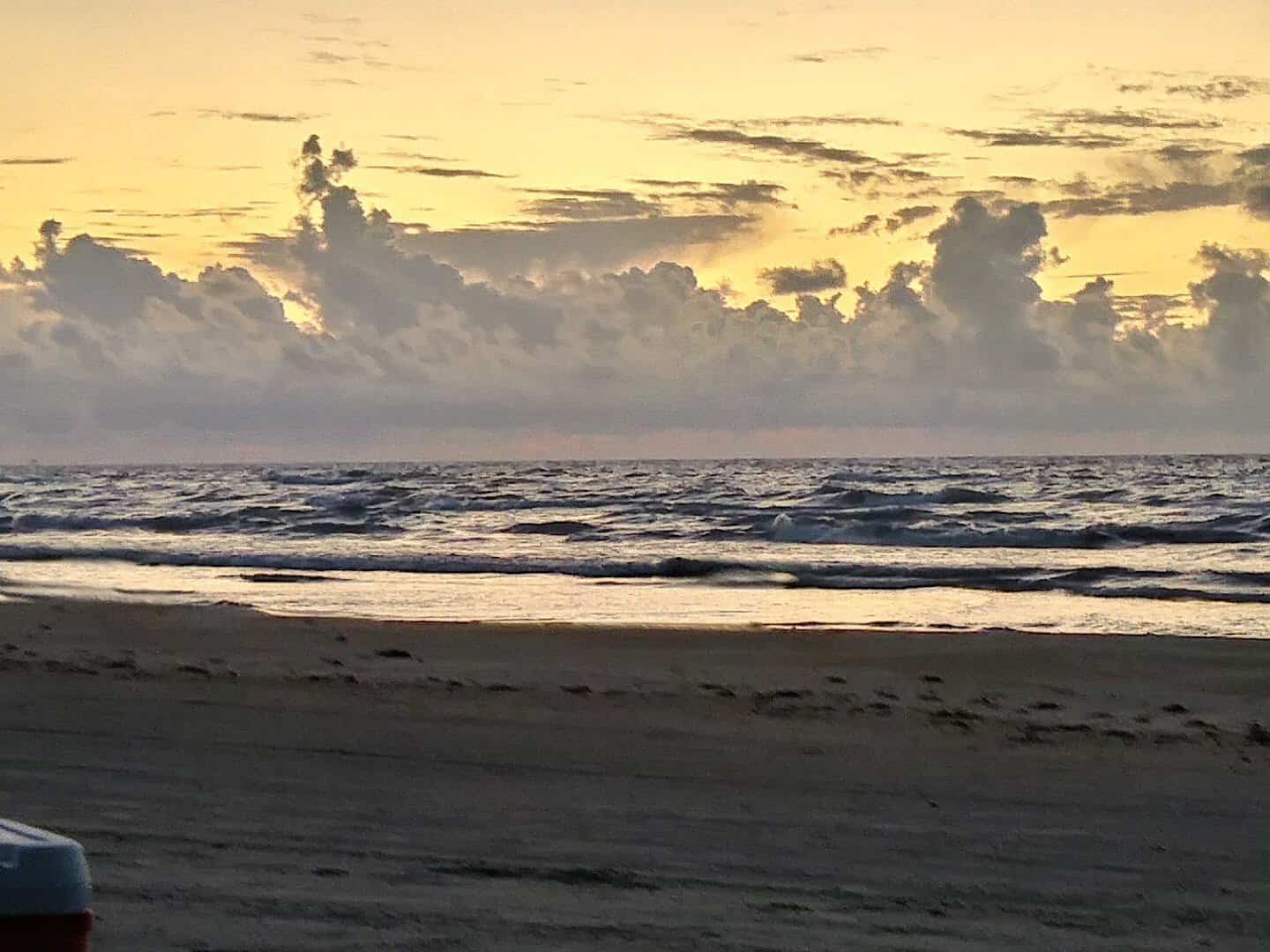 Sunset over the Gulf at Mustang Island State Park, Texas