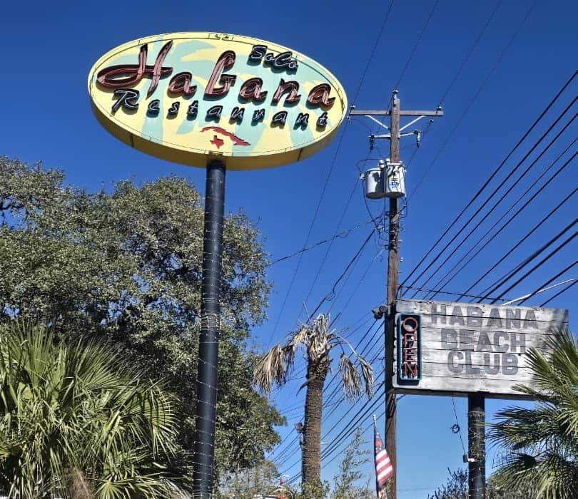 SoCo Habana Cuban restaurant sign on South Congress in Austin