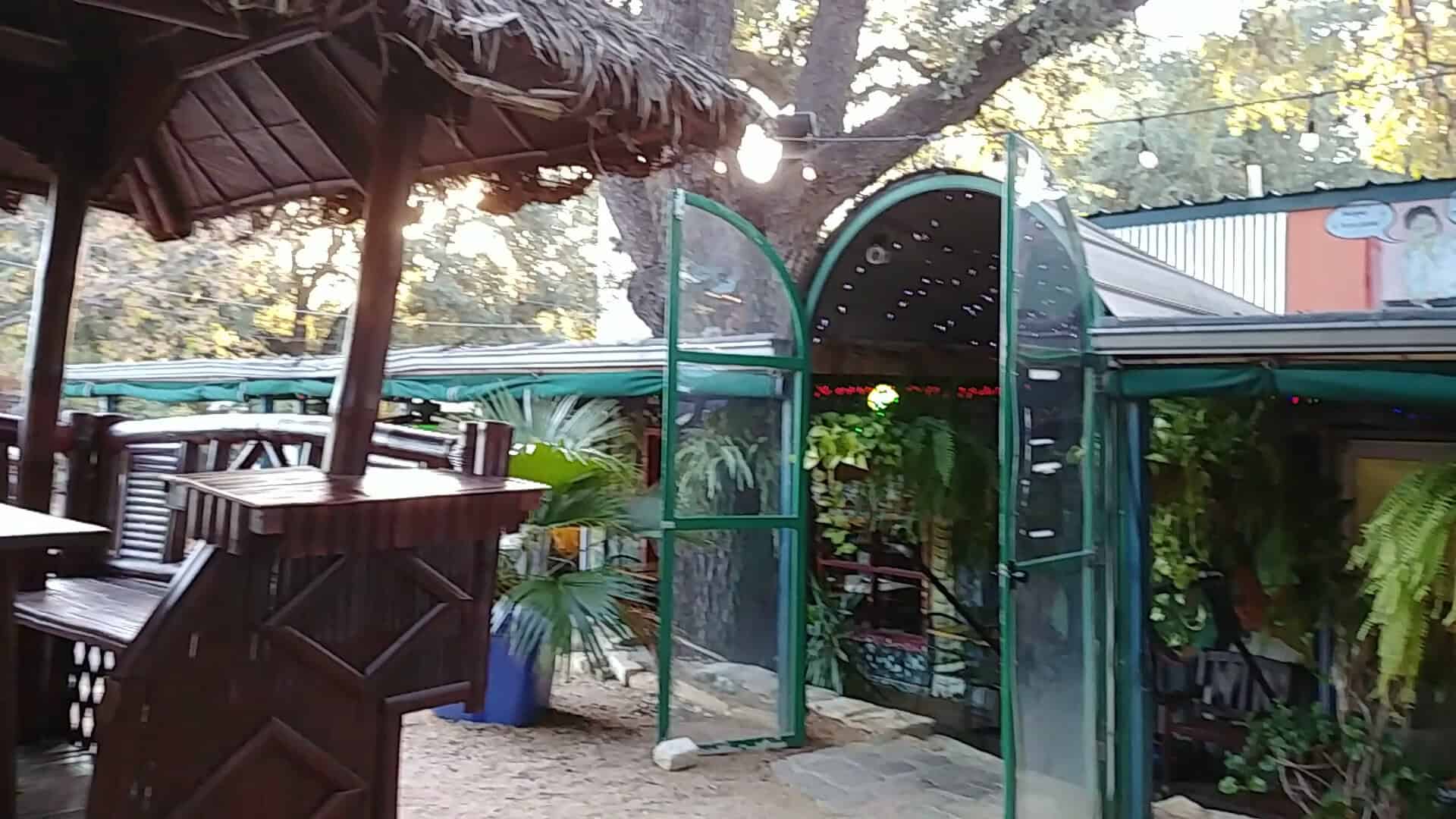 Tropical garden patio at Habana in Austin