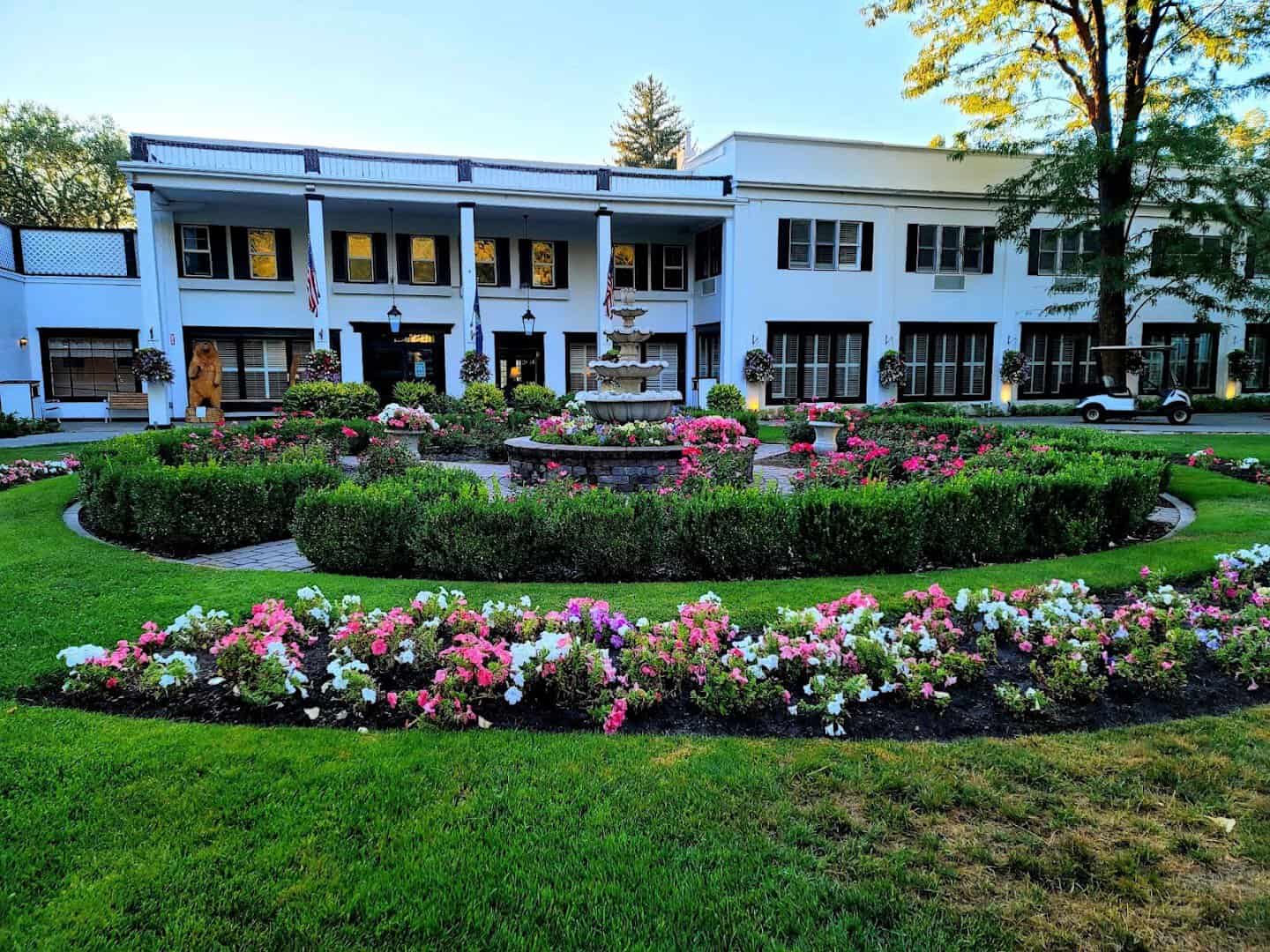 The historic Homestead Resort and gardens in Midway, Utah