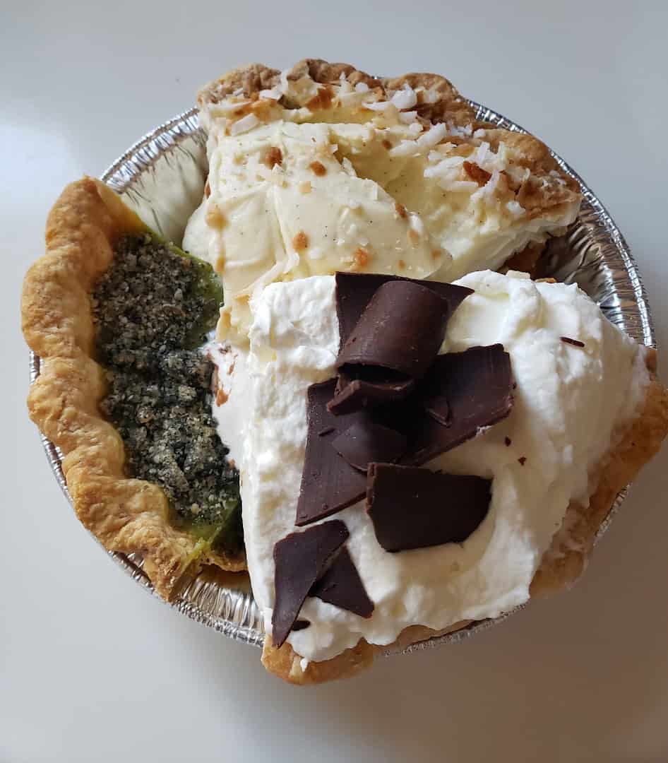 Cream pie slices at Hoosier Mama Pie Company in Chicago, Illinois