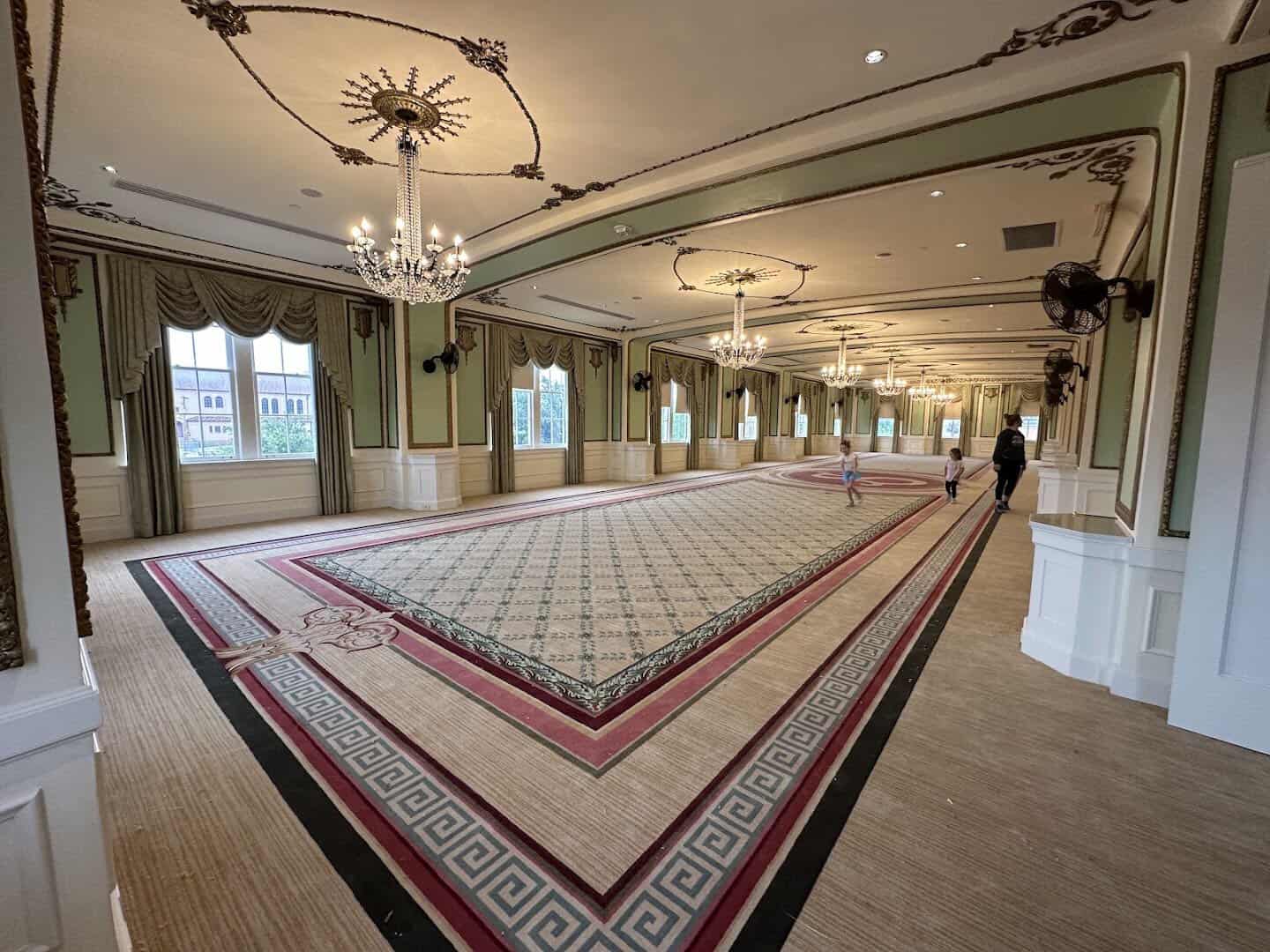 The restored Grand Ballroom at Hotel Settles