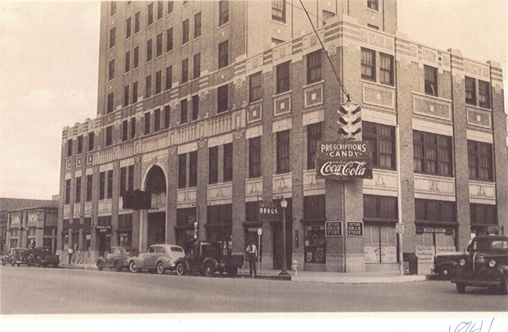 Historic photograph of Hotel Settles in Big Spring, Texas