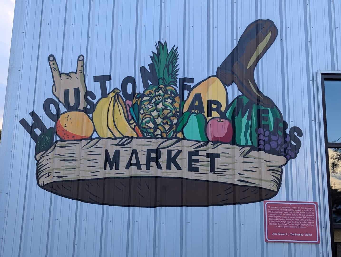 Painted Houston Farmers Market sign in Houston