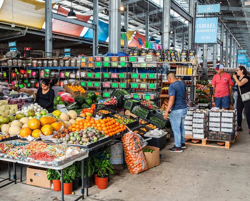 Colorful fruit and vegetable stall at the Houston Farmers Market in Houston
