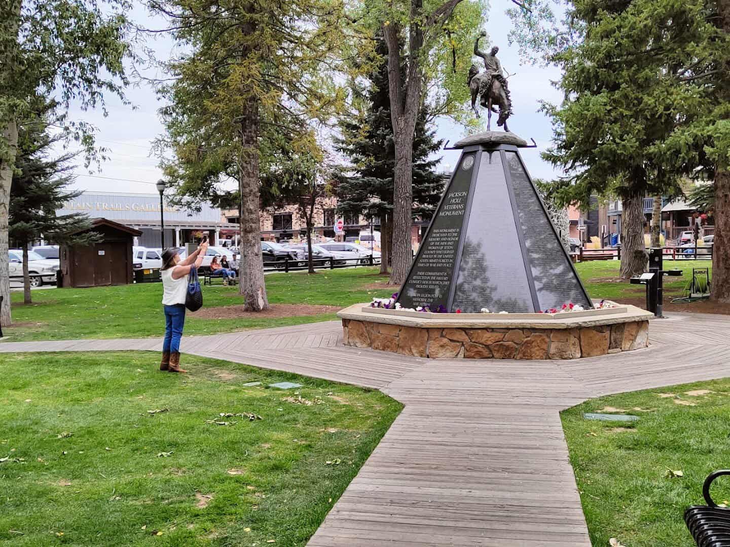 Elk antler arch on the Town Square in Jackson, Wyoming