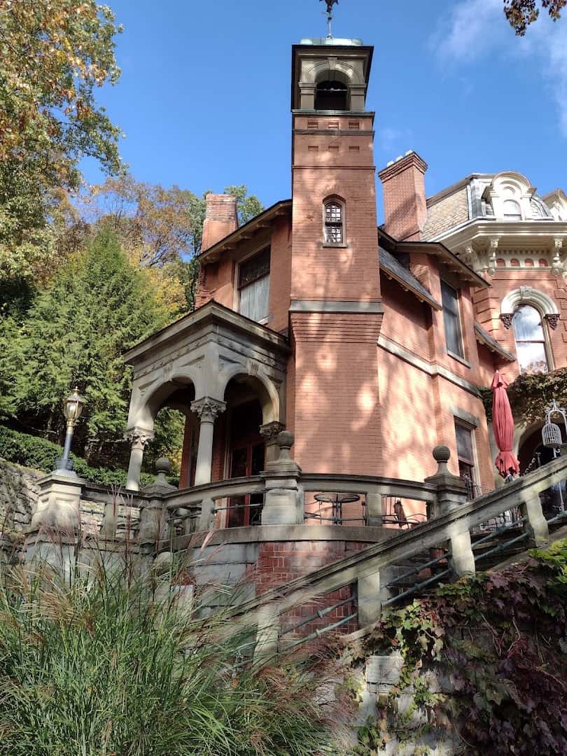 Ornate Victorian mansion on the hillside in Jim Thorpe, Pennsylvania