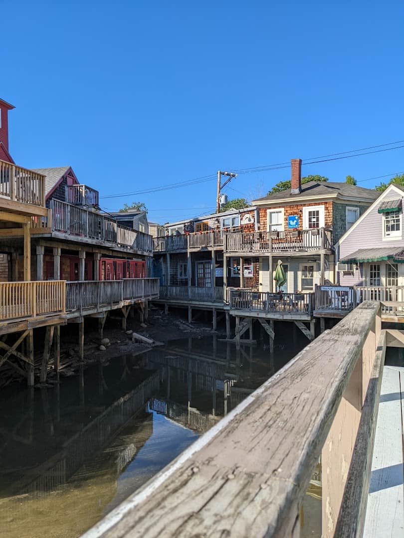 Dock Square waterfront shops in Kennebunkport, Maine