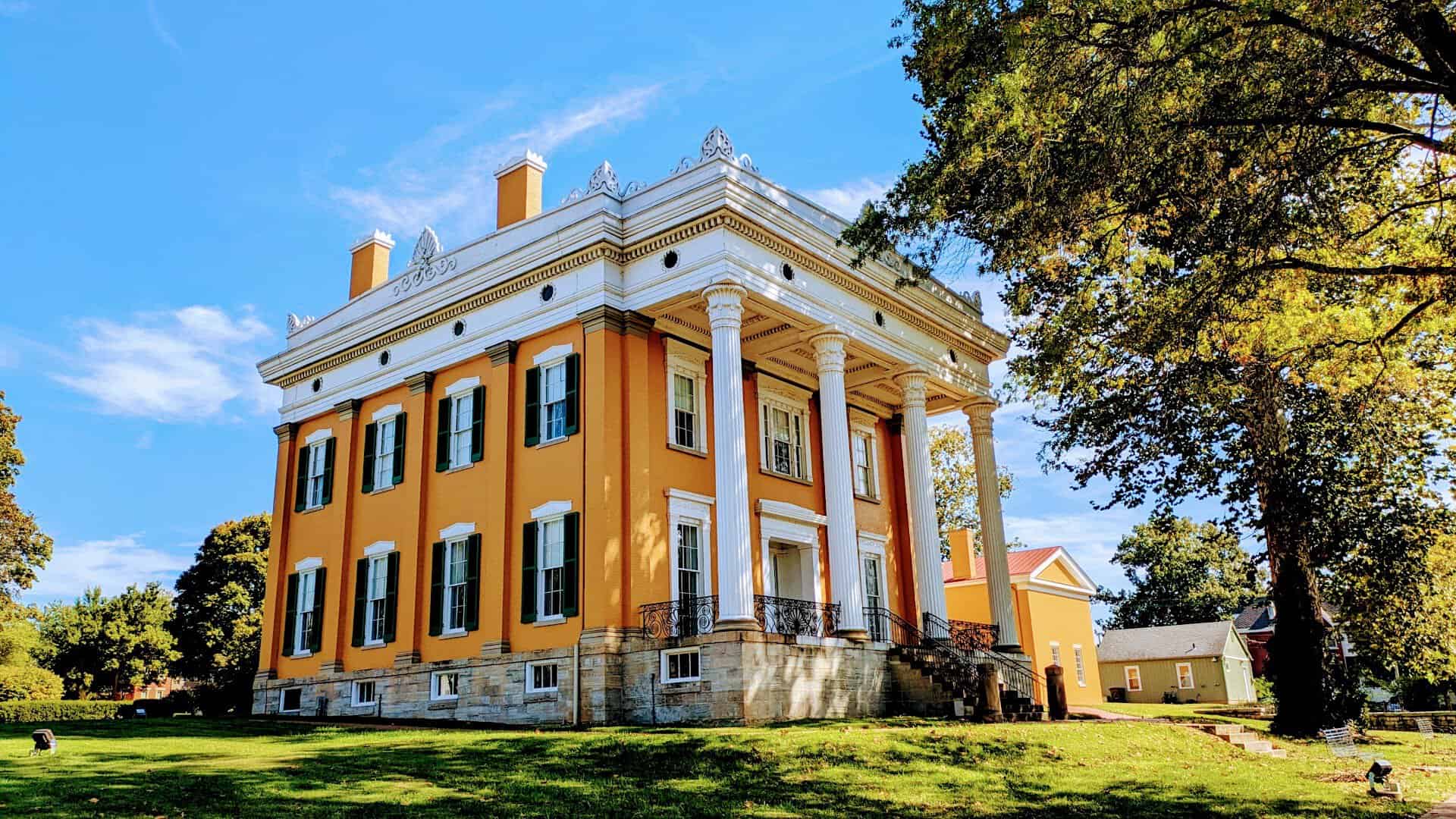 The Greek Revival Lanier Mansion in Madison, Indiana