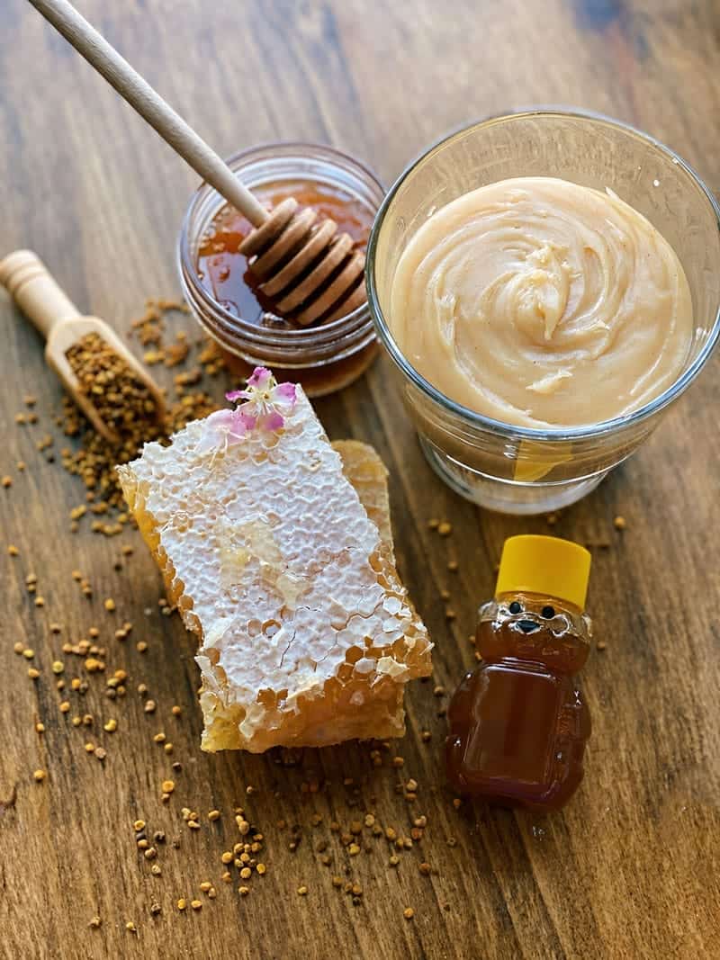 Local honey, honeycomb and bee pollen from Dallas Farmers Market vendors