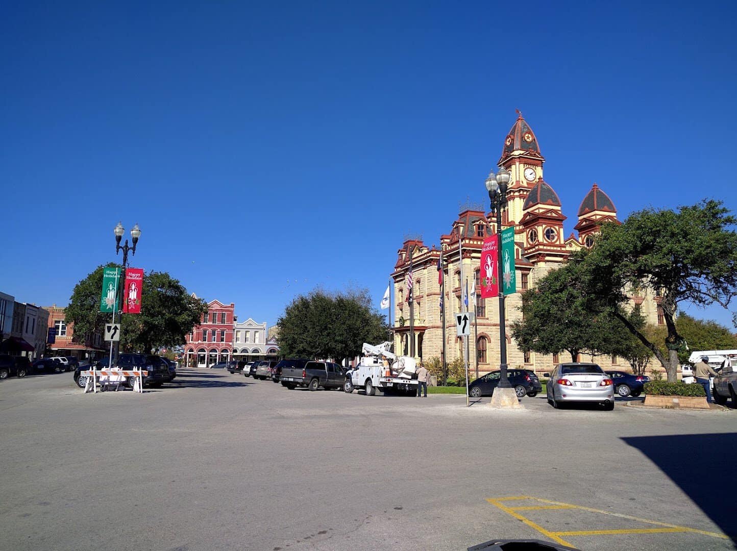 Caldwell County Courthouse anchoring the historic town square in Lockhart, Texas