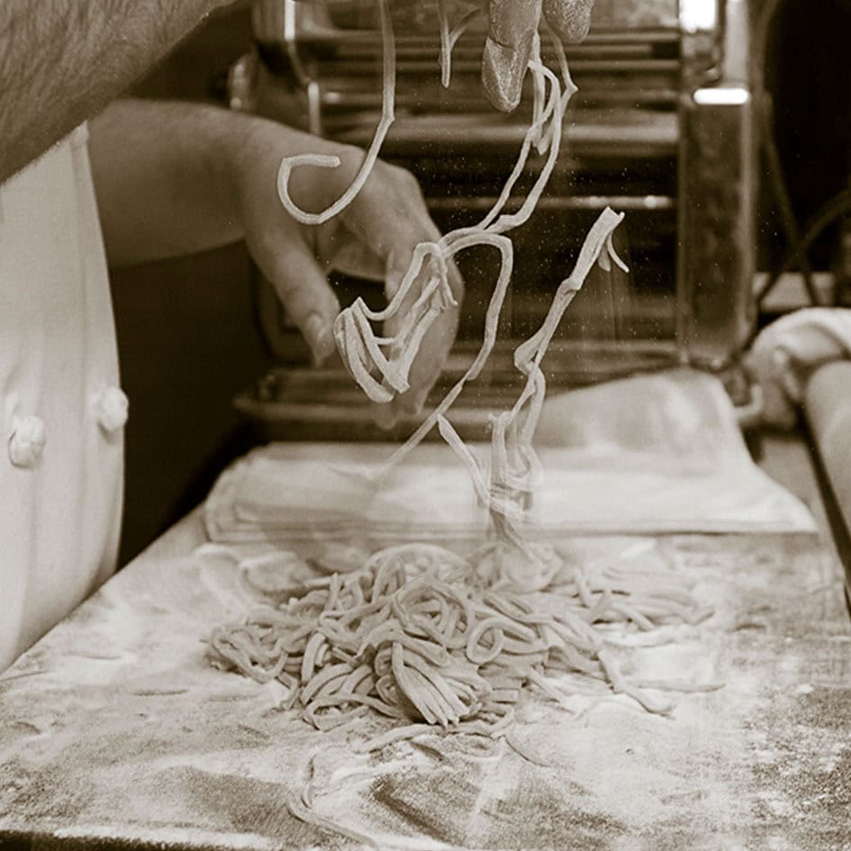 Fresh hand-rolled pasta at Lucia in Dallas