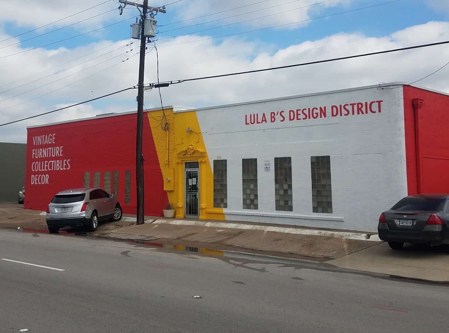 The Lula B's Design District storefront on Riverfront Boulevard in Dallas