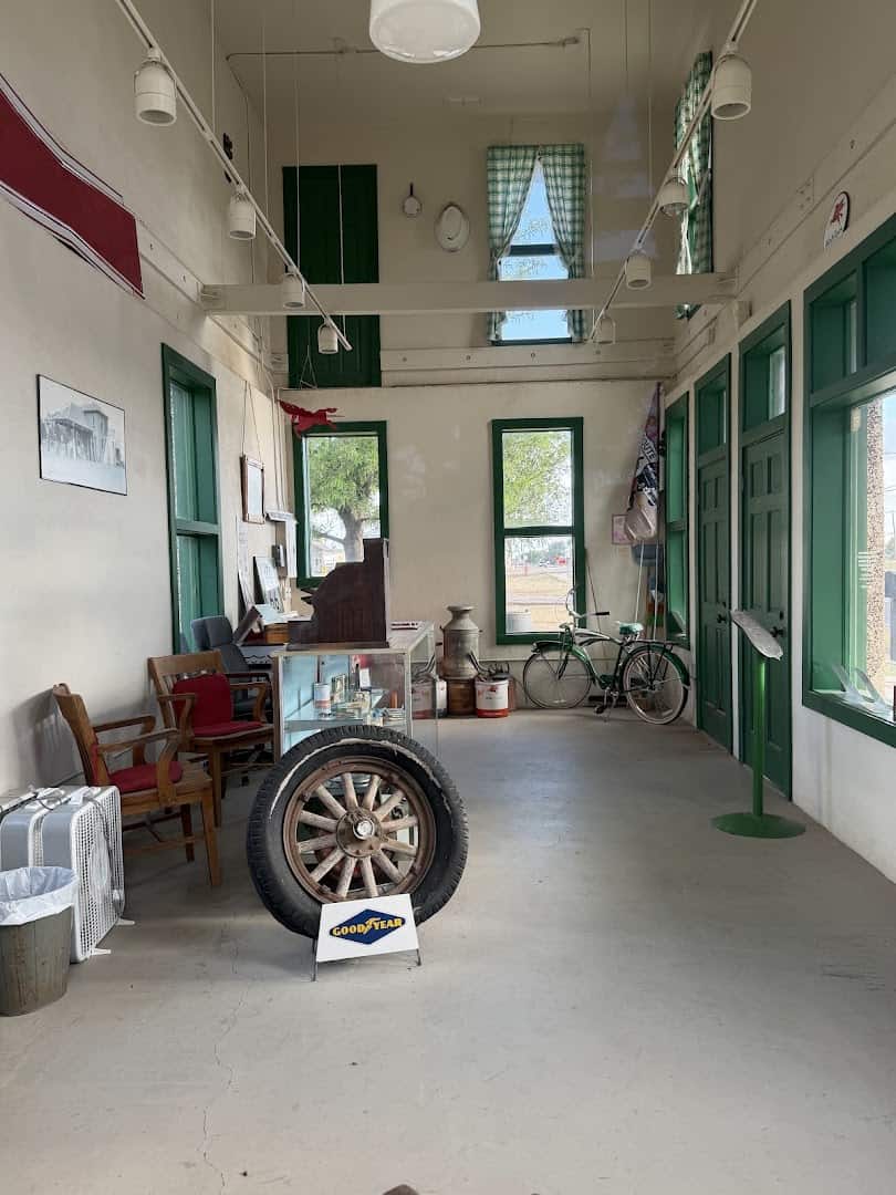 Inside the restored Magnolia Station visitor center in Vega, Texas