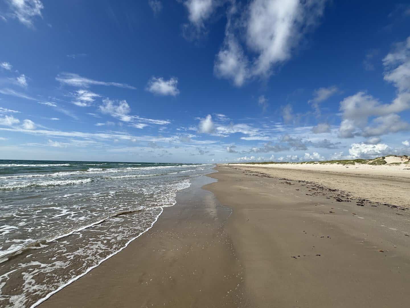 Gulf of Mexico surf and open beach at Malaquite Beach, Padre Island National Seashore, Texas