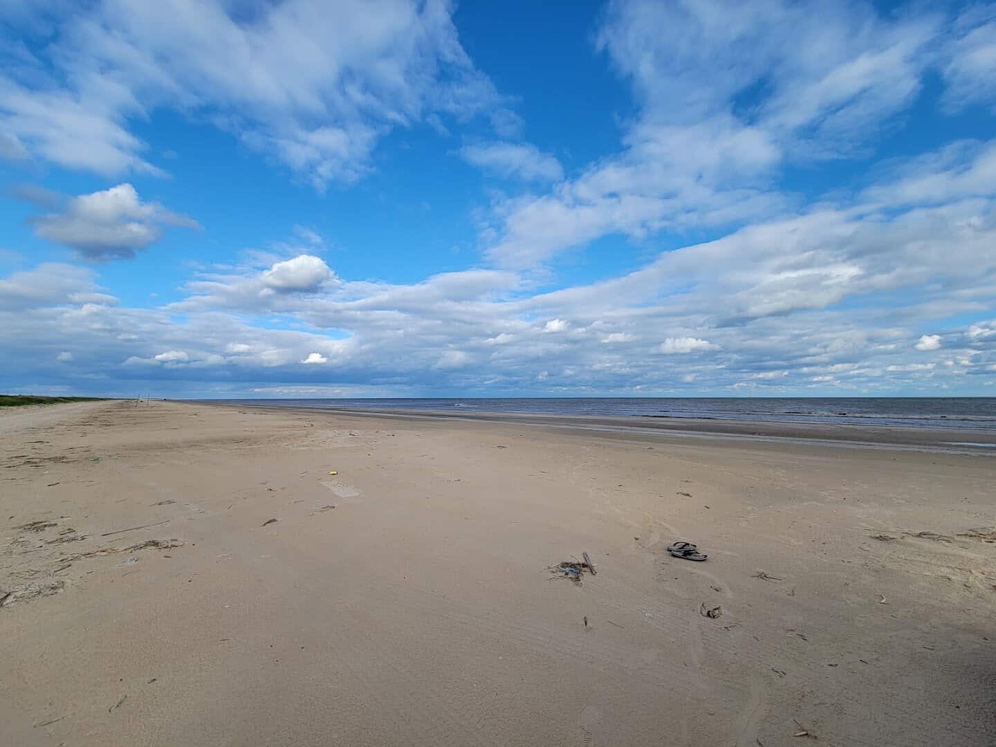 Scenic Gulf beach at McFaddin National Wildlife Refuge near Sabine Pass, Texas