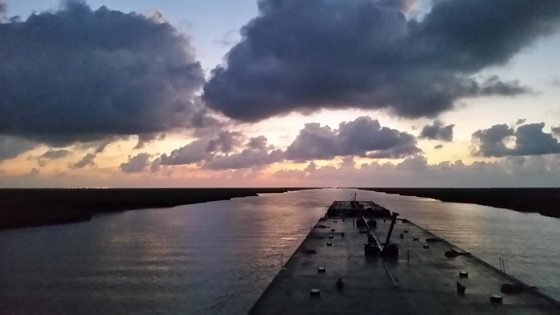 Sunset over the Gulf at McFaddin National Wildlife Refuge, Texas