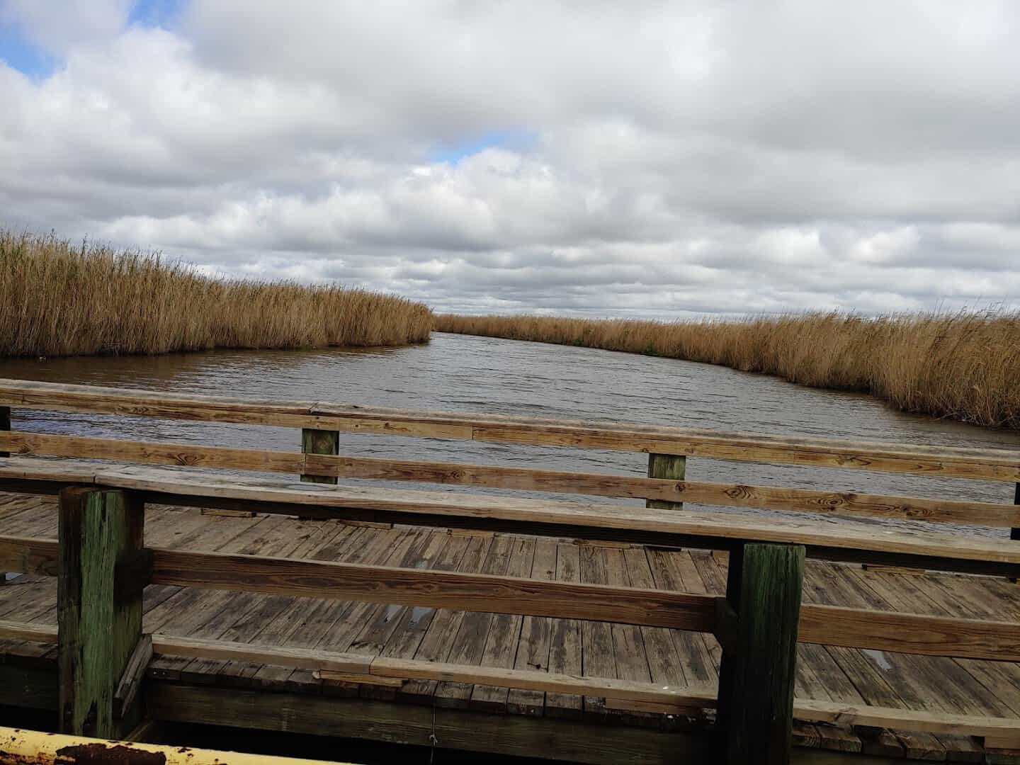 Boardwalk over the coastal marsh near McFaddin National Wildlife Refuge, Texas