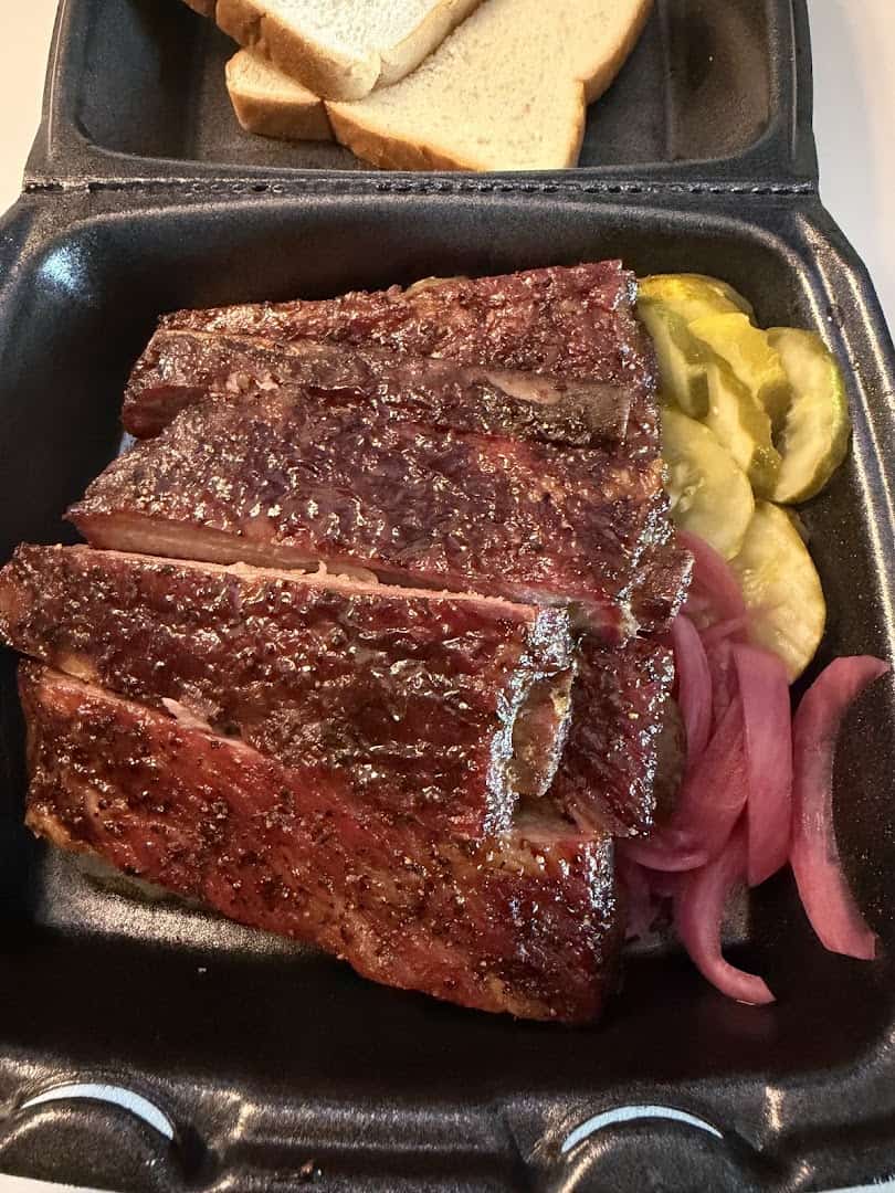 Peppered brisket at Miller's Smokehouse in Belton