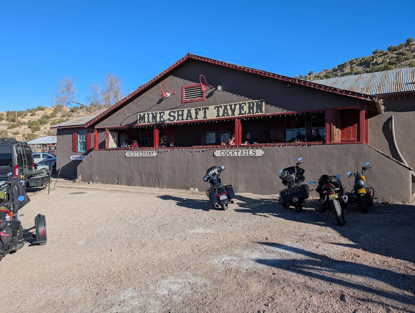 The Mine Shaft Tavern on the main road in Madrid, New Mexico