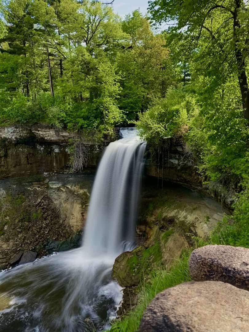 Minnehaha Falls in a Minneapolis park, Minnesota