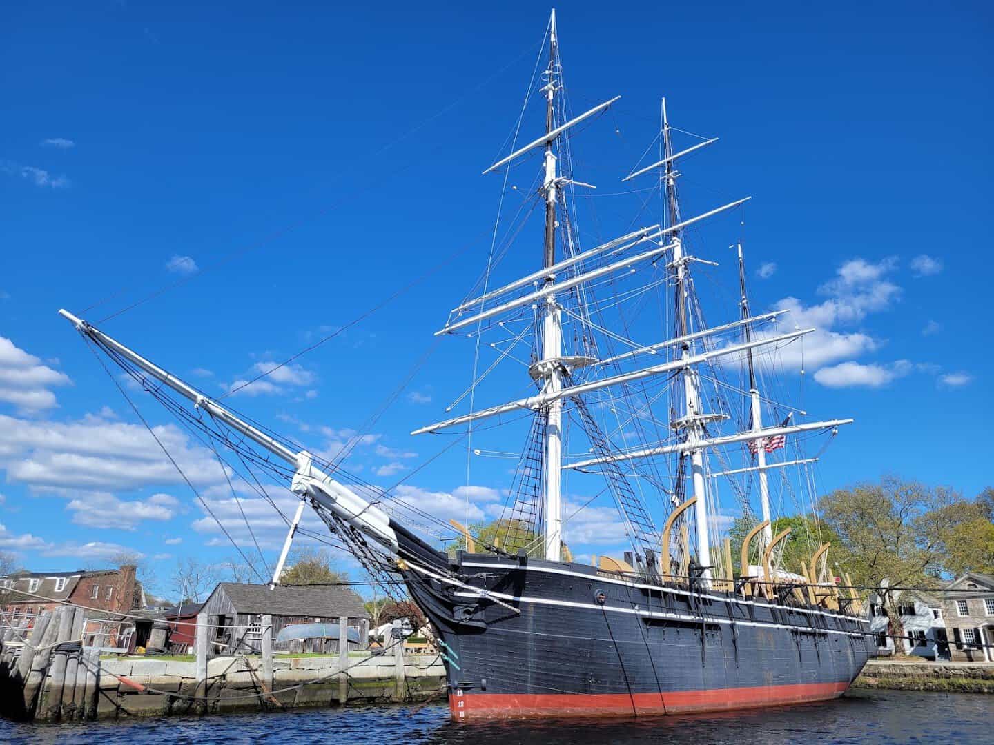 Tall ship at Mystic Seaport in Mystic, Connecticut