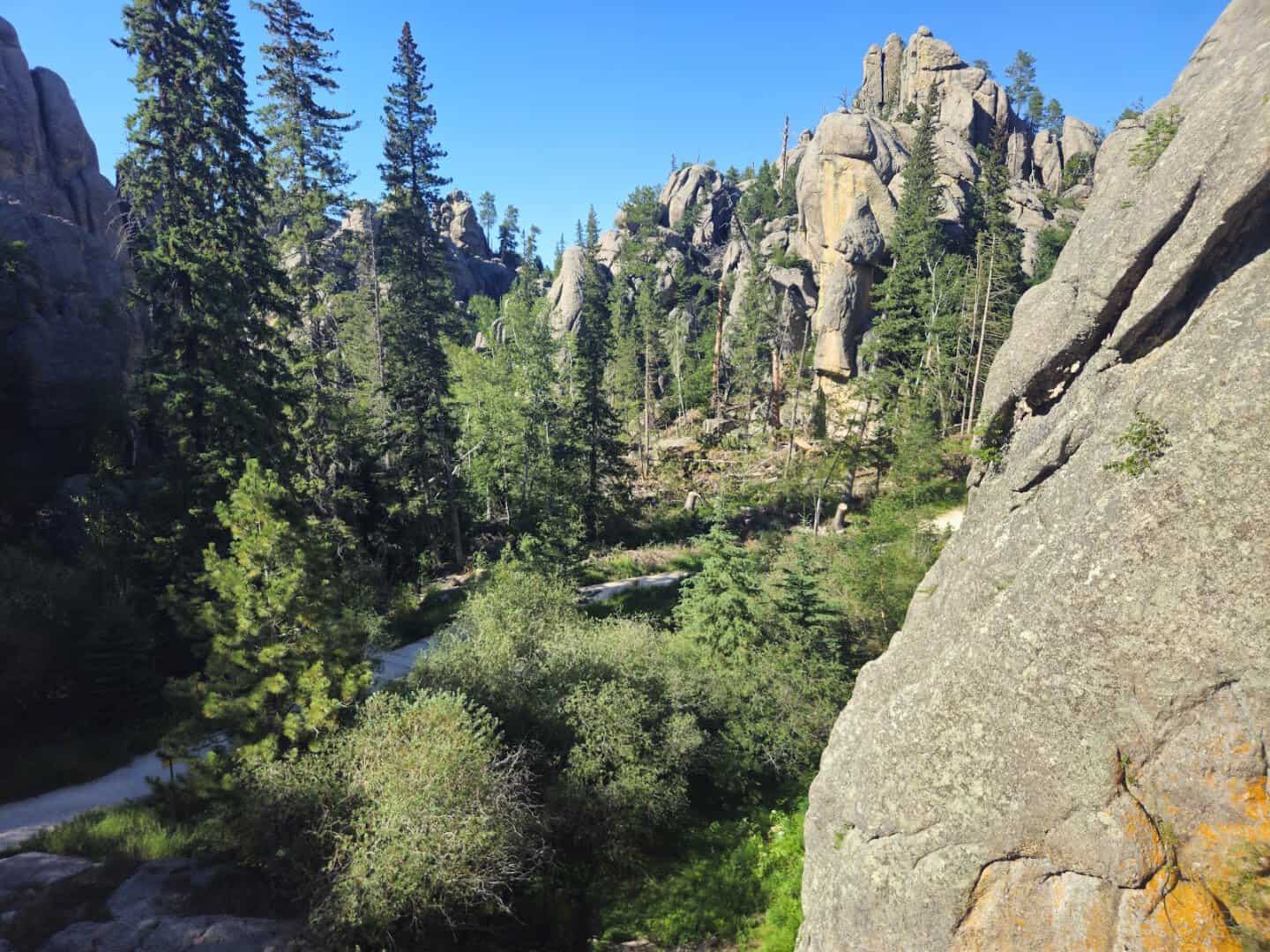 Granite spires along the Needles Highway in Custer State Park, South Dakota
