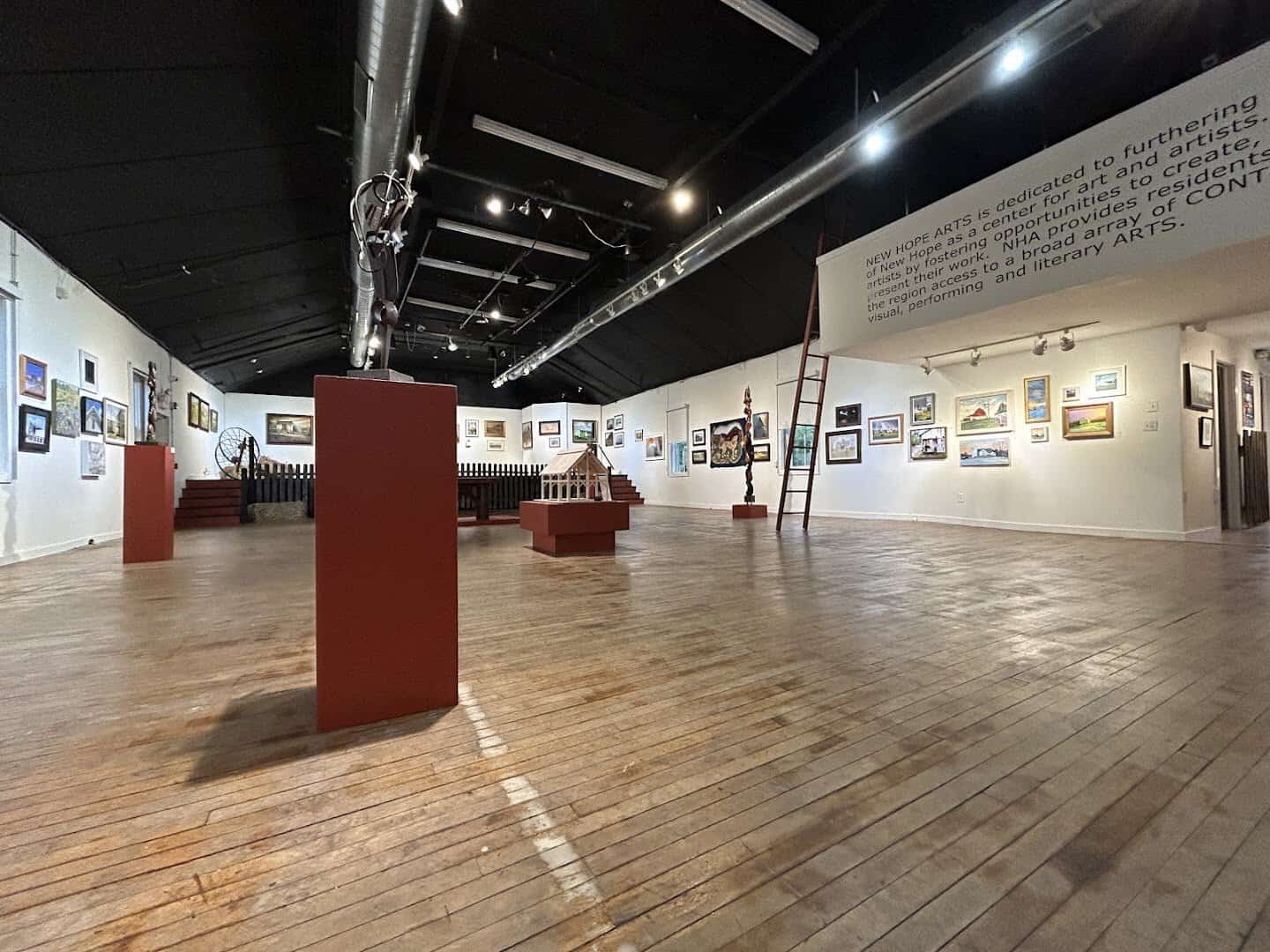 Art exhibition inside the New Hope Arts Center, New Hope, Pennsylvania