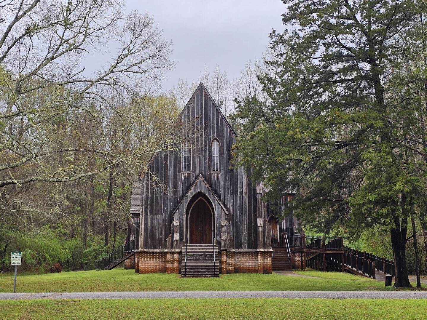 Abandoned Gothic wooden church at Old Cahawba, Alabama