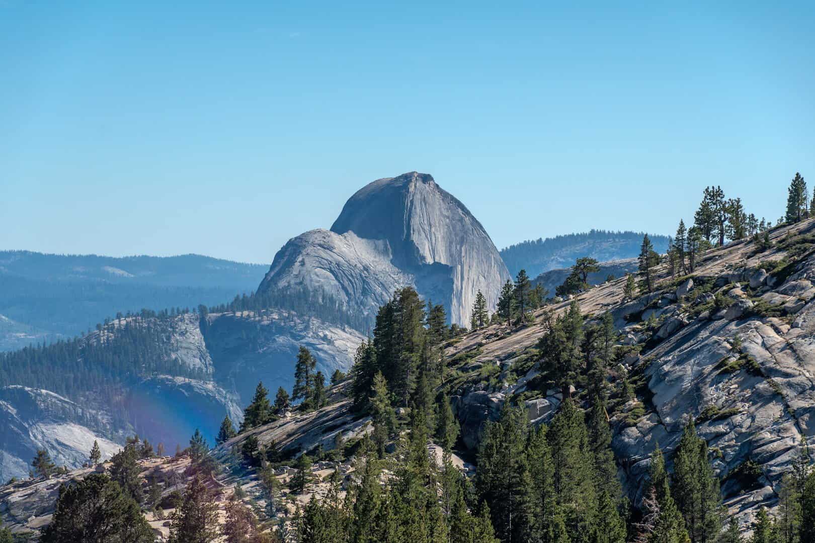 Half Dome seen from Olmsted Point on Tioga Road, Yosemite, California