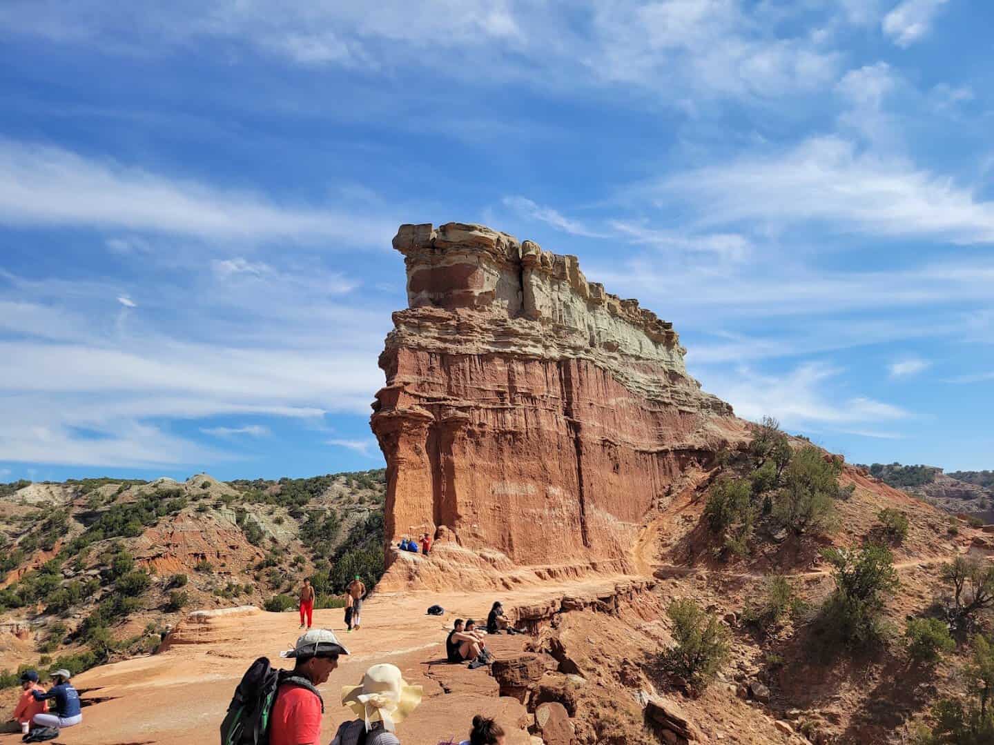 Red rock canyon walls at Palo Duro Canyon State Park near Canyon, Texas