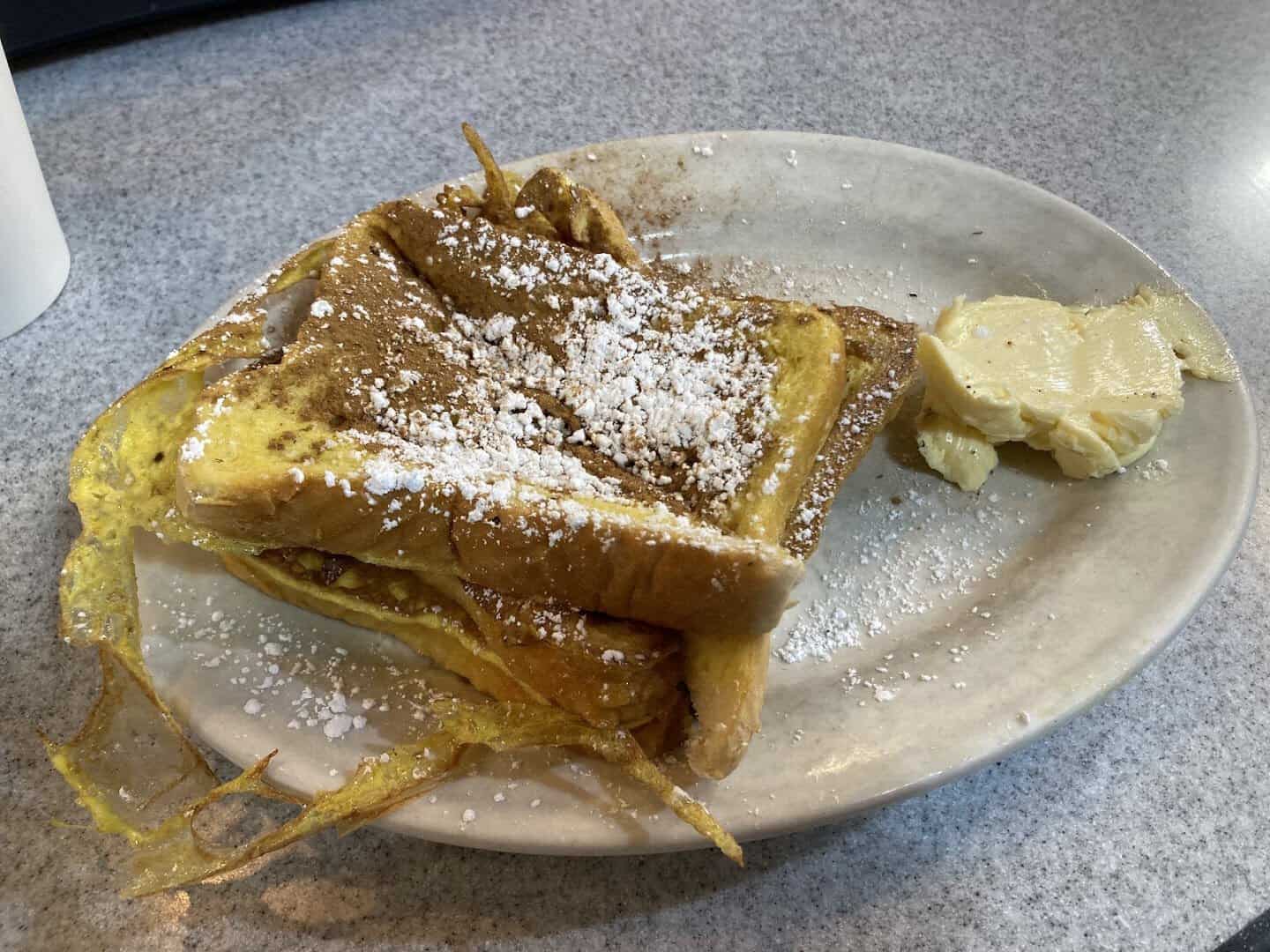 Powdered sugar French toast, a Pennsylvania Dutch breakfast treat