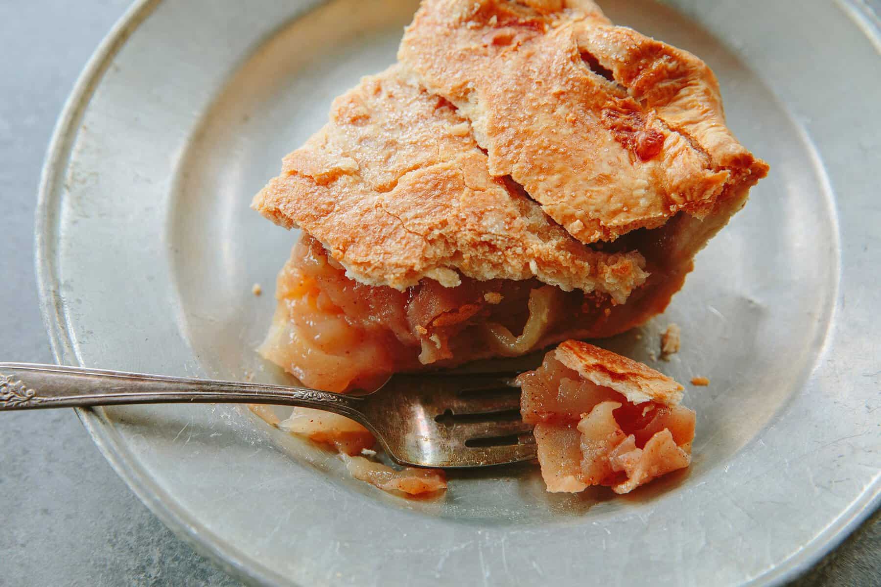 Apple pie slice at Petsi Pies in Somerville, Massachusetts