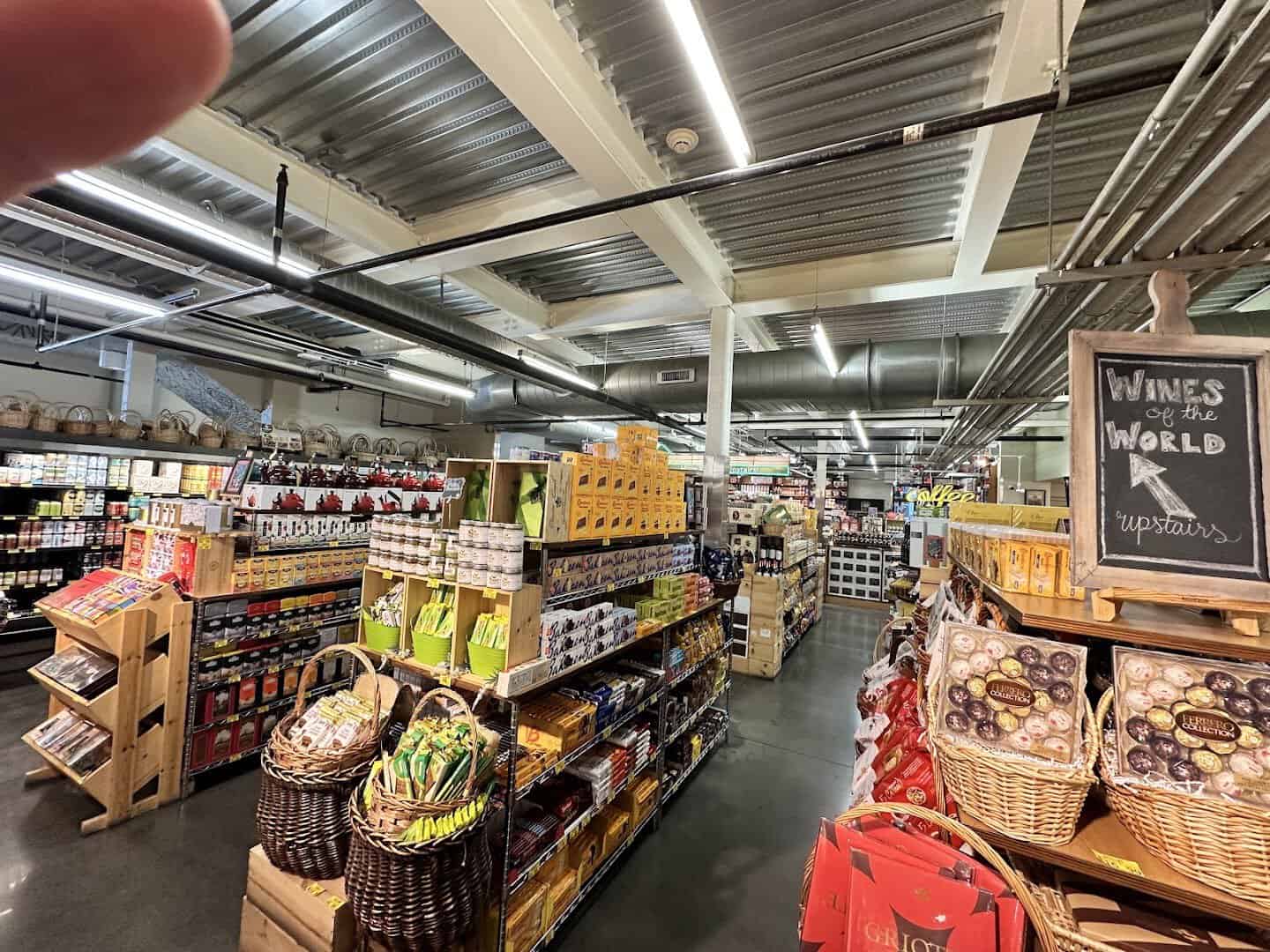 Produce and grocery aisles at Phoenicia Specialty Foods in Houston