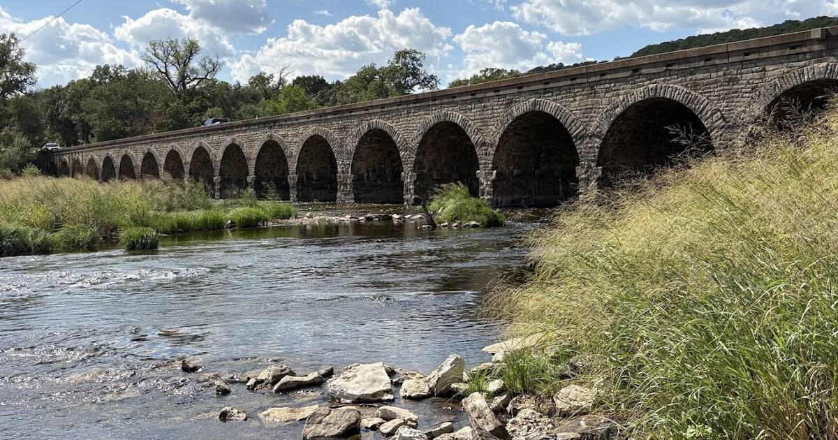 This Depression-Era Texas Bridge Is the State’s Longest Stone Arch, Its 18 Limestone Spans Crossing the Brazos