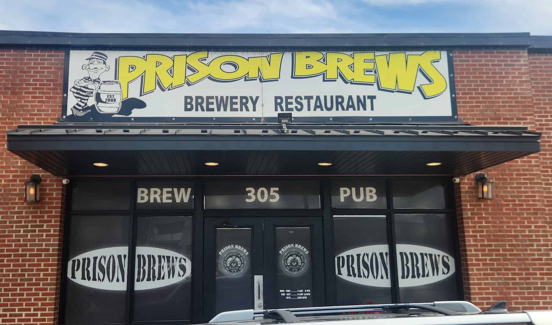 Prison Brews branded exterior in Jefferson City, Missouri