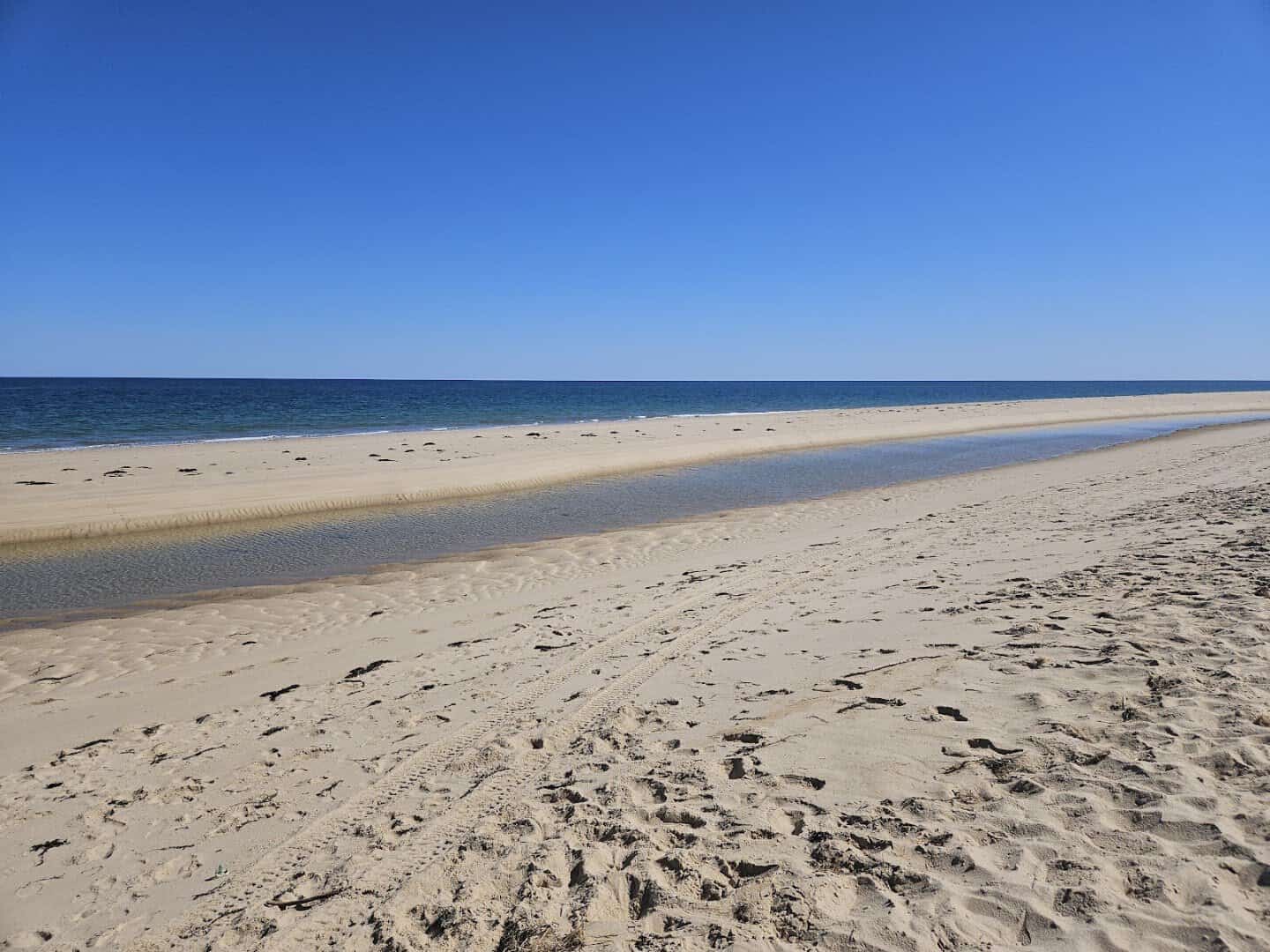 Wide empty sand at Race Point Beach, Cape Cod, Massachusetts