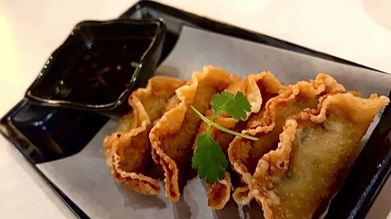 Crispy fried gyoza dumplings at Ramen Tatsu-Ya in Austin