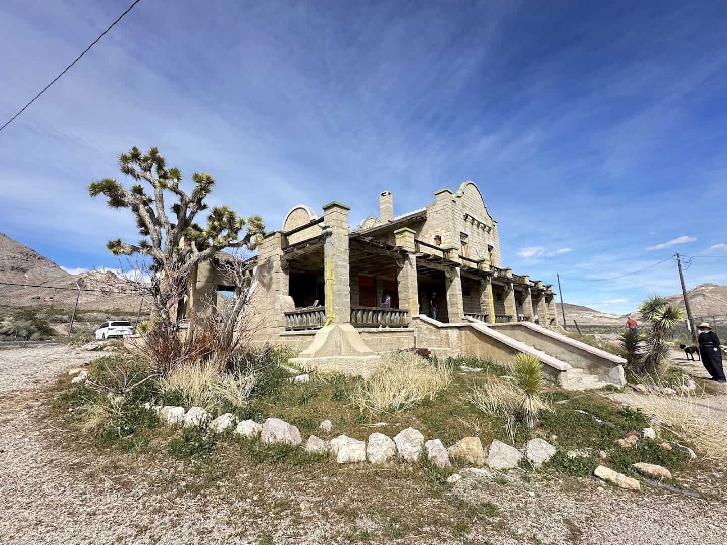 Ruins of the Cook Bank building at Rhyolite ghost town, Nevada