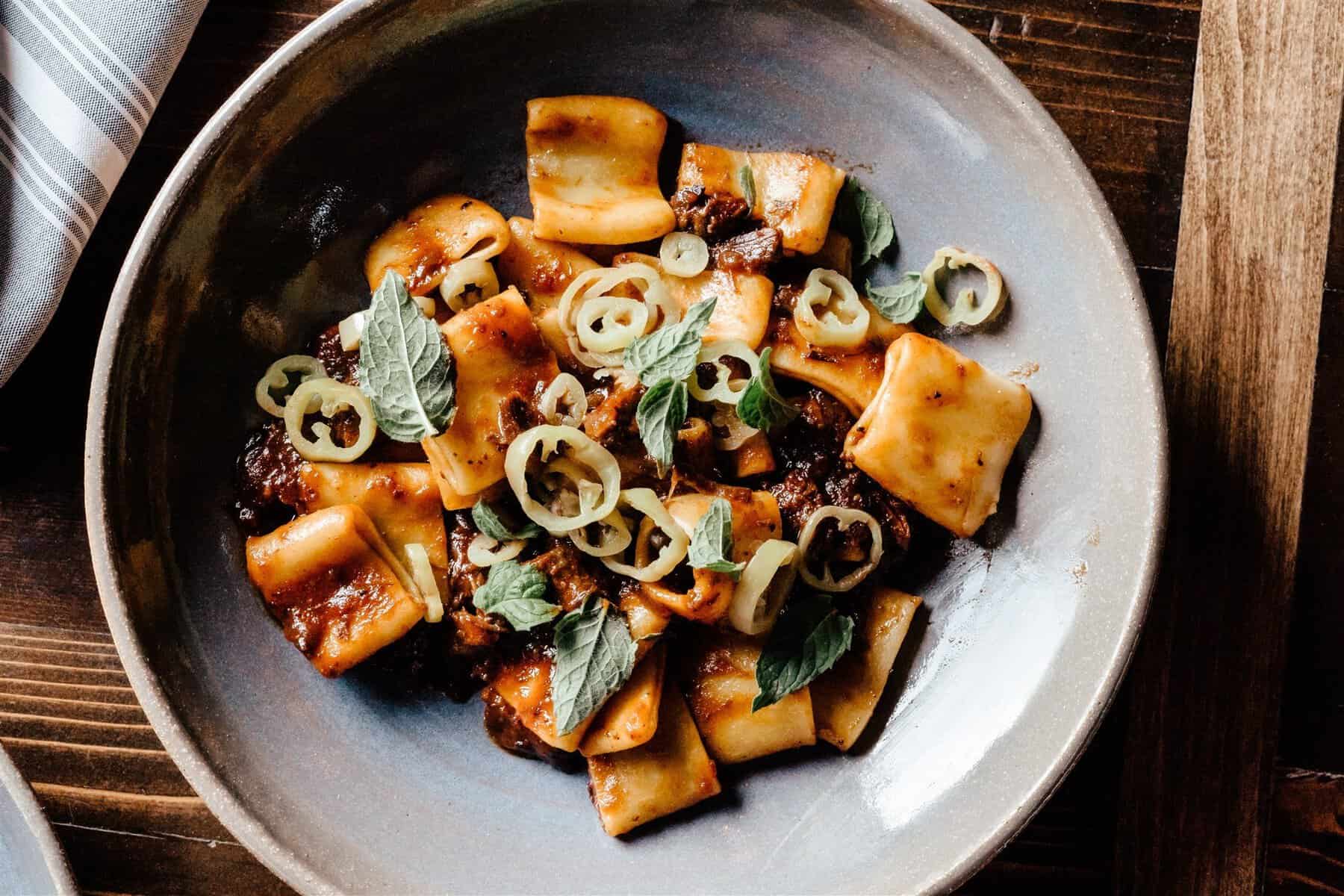 Rigatoni pasta at Intero in Austin