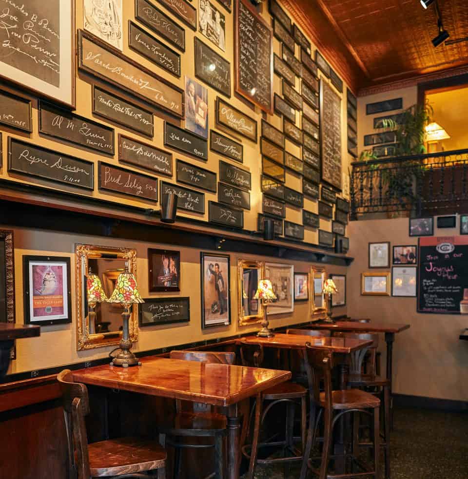 Spy-themed interior with wall memorabilia at SafeHouse in Milwaukee, Wisconsin