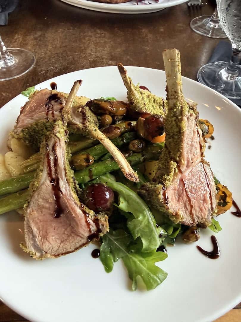 Rack of lamb at Saltus River Grill in Beaufort, South Carolina