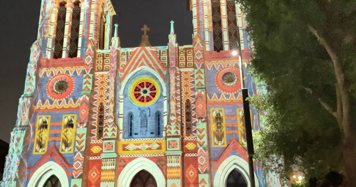 This Centuries-Old Texas Cathedral Transforms Into a Dazzling Light Show After Dark