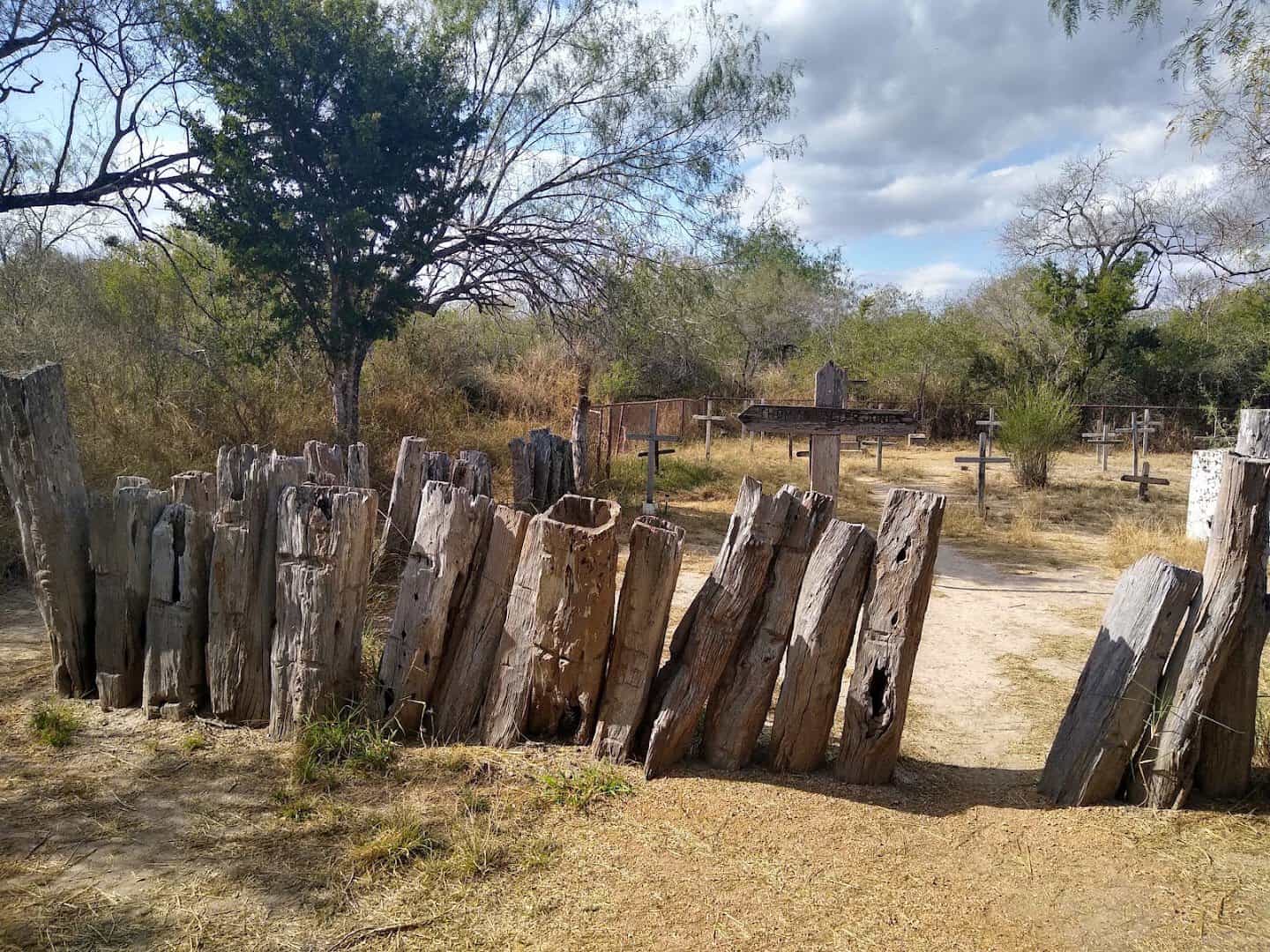 Old headstones at the historic Santa Ana cemetery inside the refuge