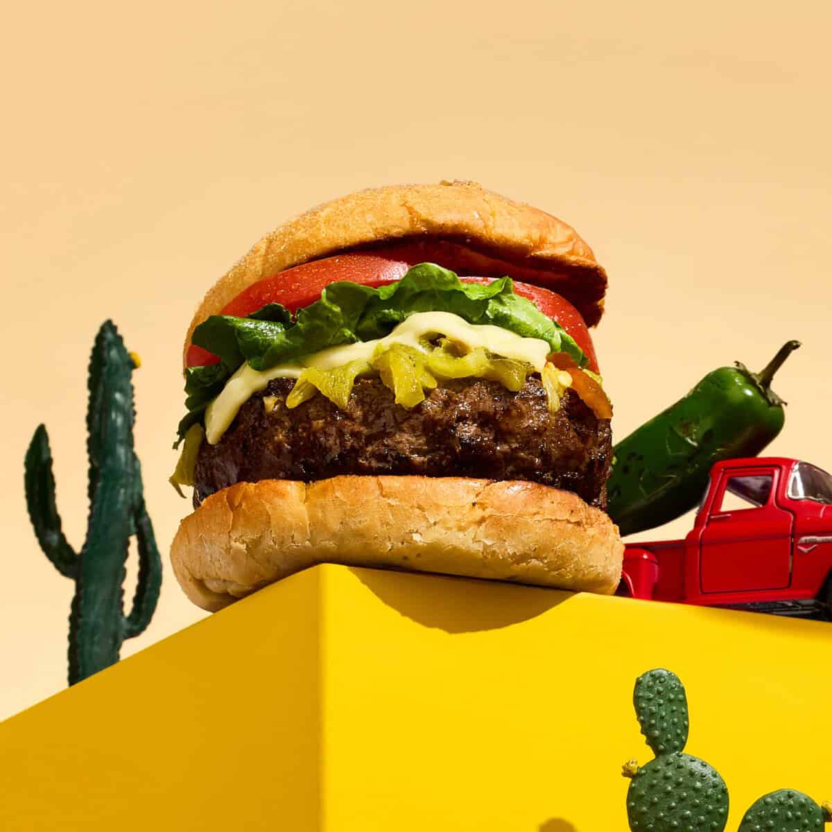 Green chile cheeseburger at Santa Fe Bite in Santa Fe, New Mexico