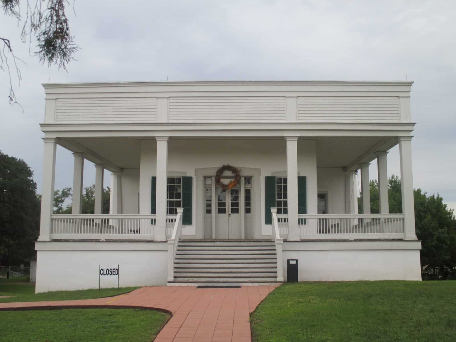 The 1856 limecrete Sebastopol House historic site in Seguin, Texas